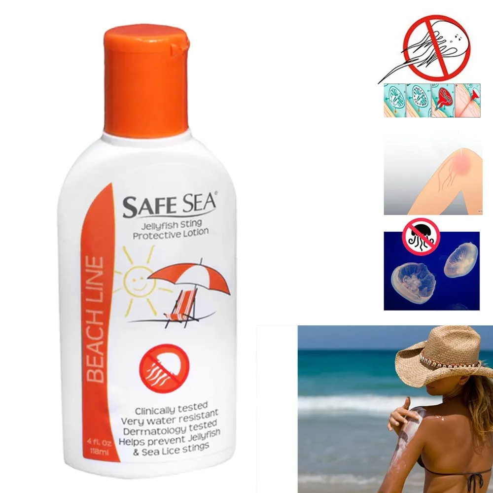 1 SafeSea Anti Jellyfish Sting Protective Lotion Cream Sea Lice Coral Waterproof