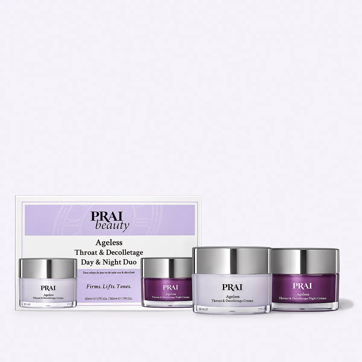 Ageless Throat & Decolletage Day & Night Set by PRAI Beauty