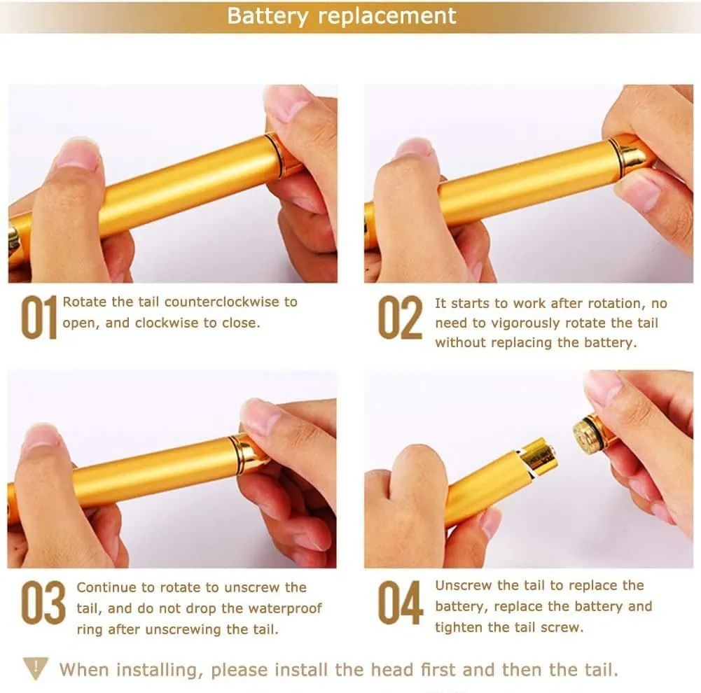 GlamTouch 24K Gold Electric Facial Massage Roller