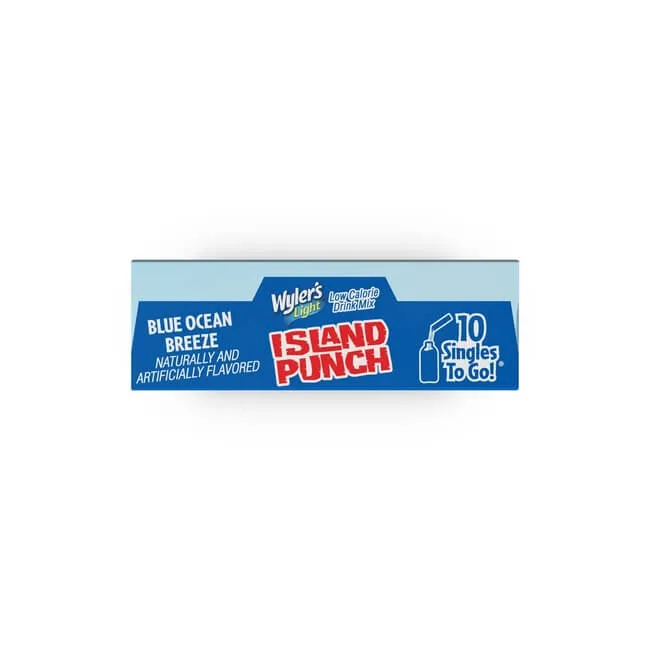Island Punch Blue Ocean Breeze Zero-Sugar Singles To Go Drink Mix
