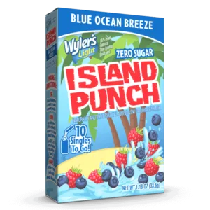 Island Punch Blue Ocean Breeze Zero-Sugar Singles To Go Drink Mix