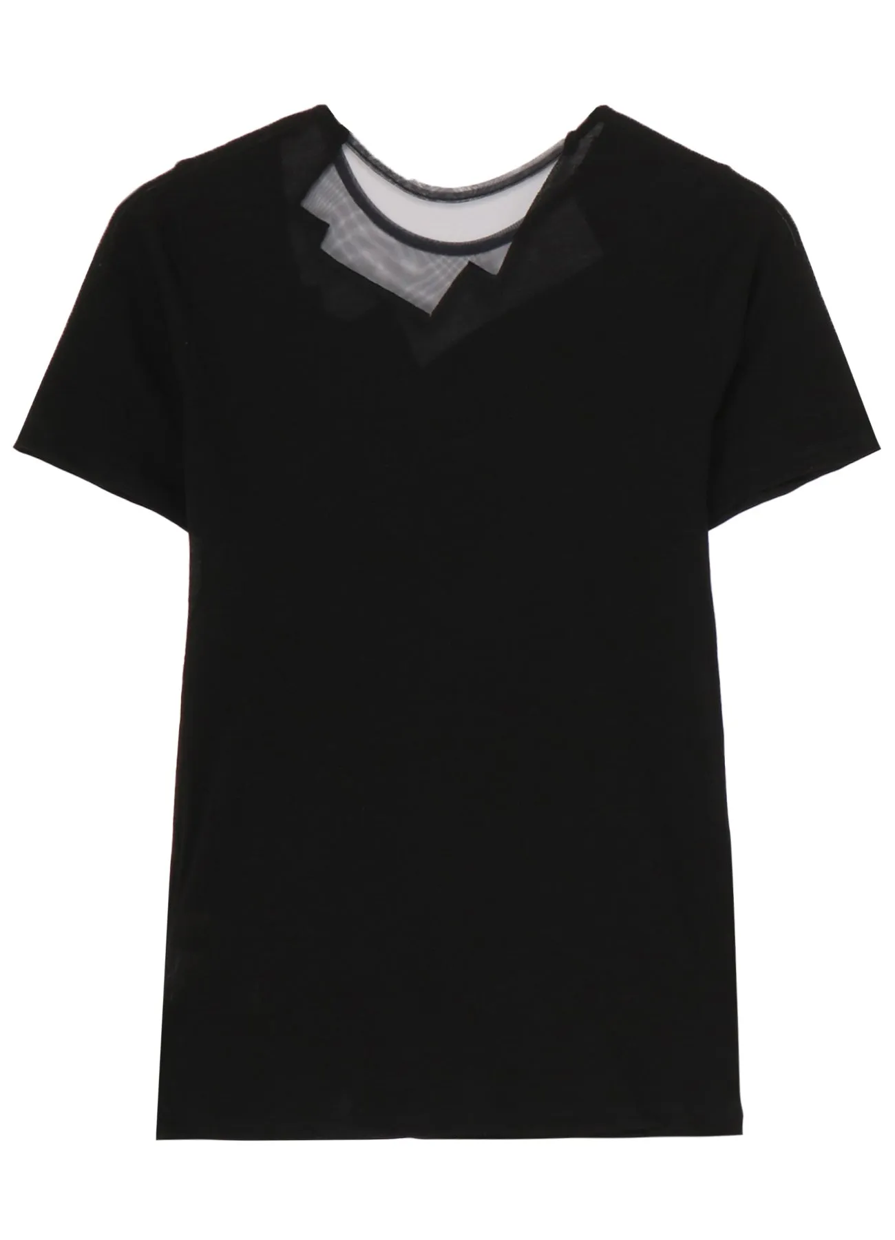 KANADE DIAGONAL GAUZE ZIGZAG PANEL SHORT SLV T