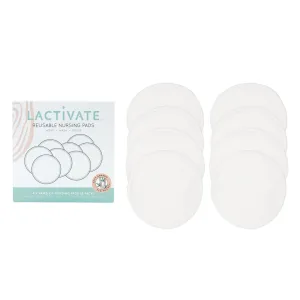 Lactivate Reusable Mixed White Nursing Pads - 8 pack