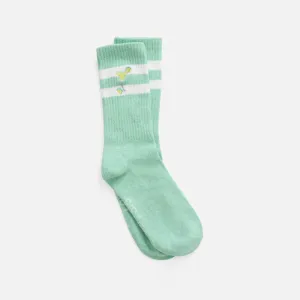 Limes & Sunshine Rib Crew Sock (Green)