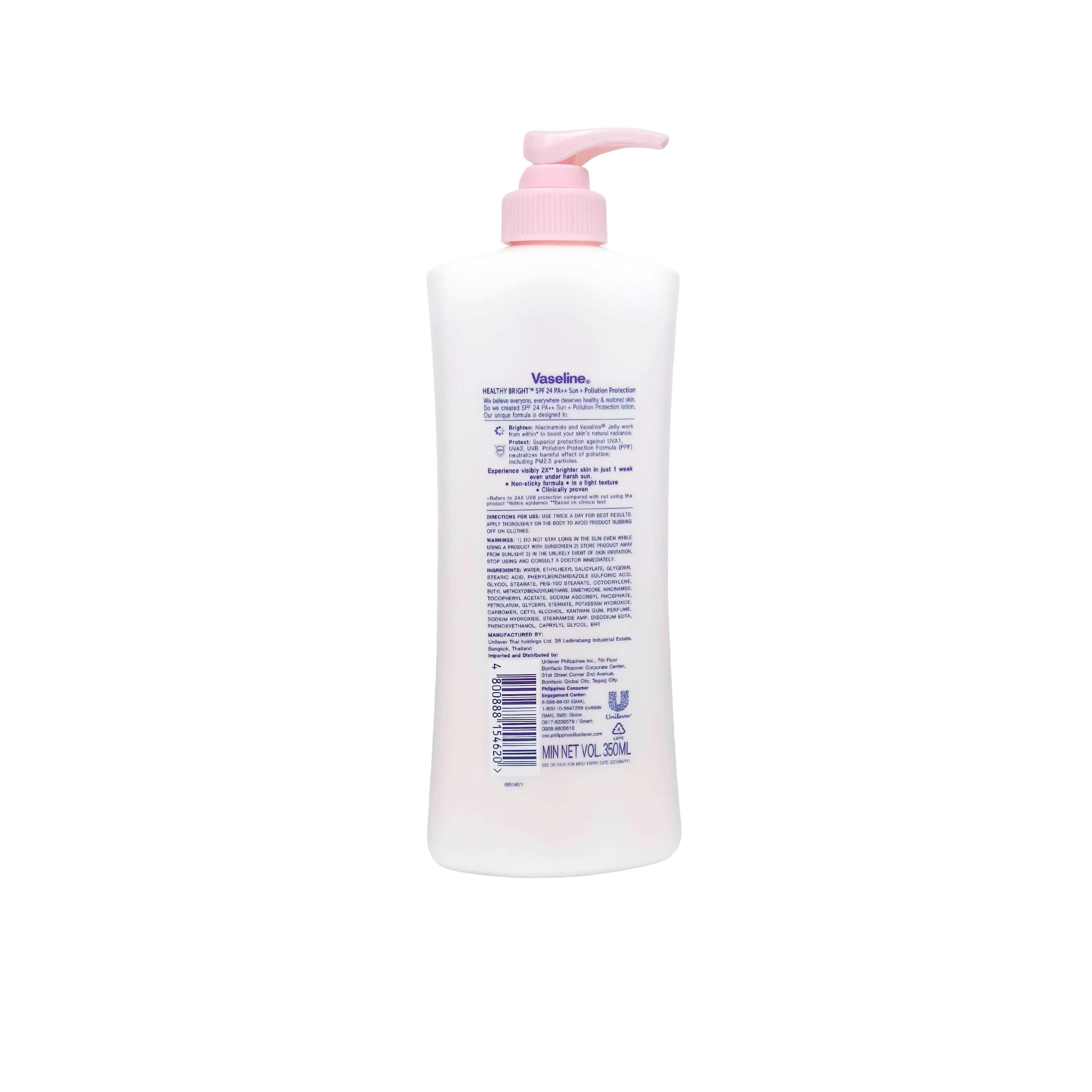 Vaseline Healthy Bright Hand & Body Lotion 350ml SPF 24 PA  